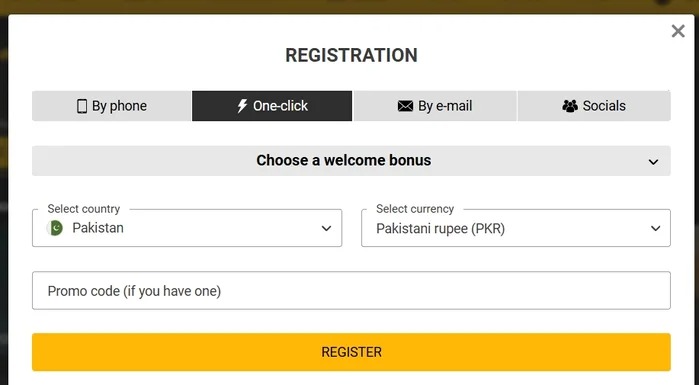 Malbet Pakistan Registration