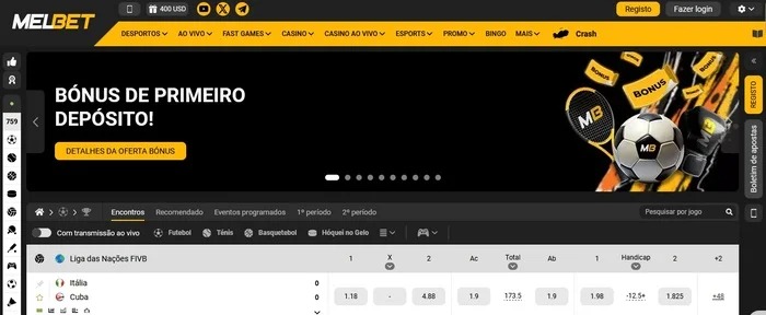 Site oficial da Melbet Brasil